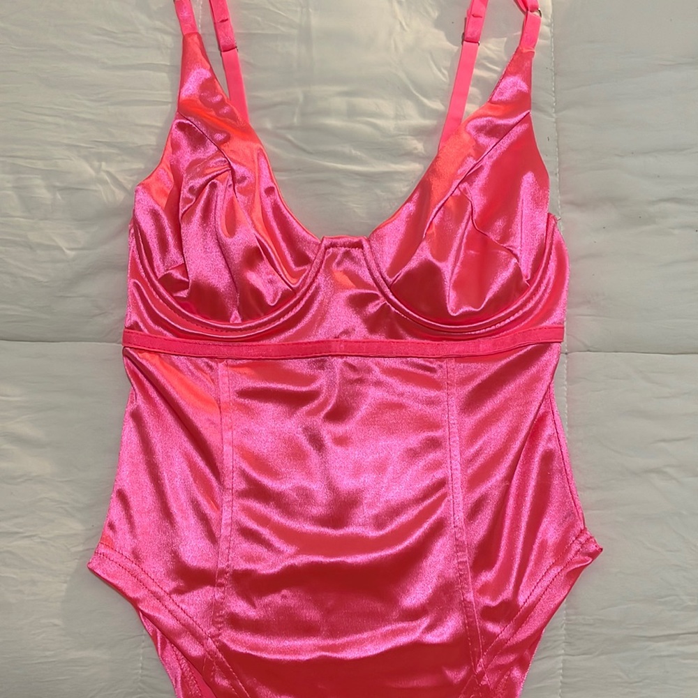 Satin bustier bodysuit